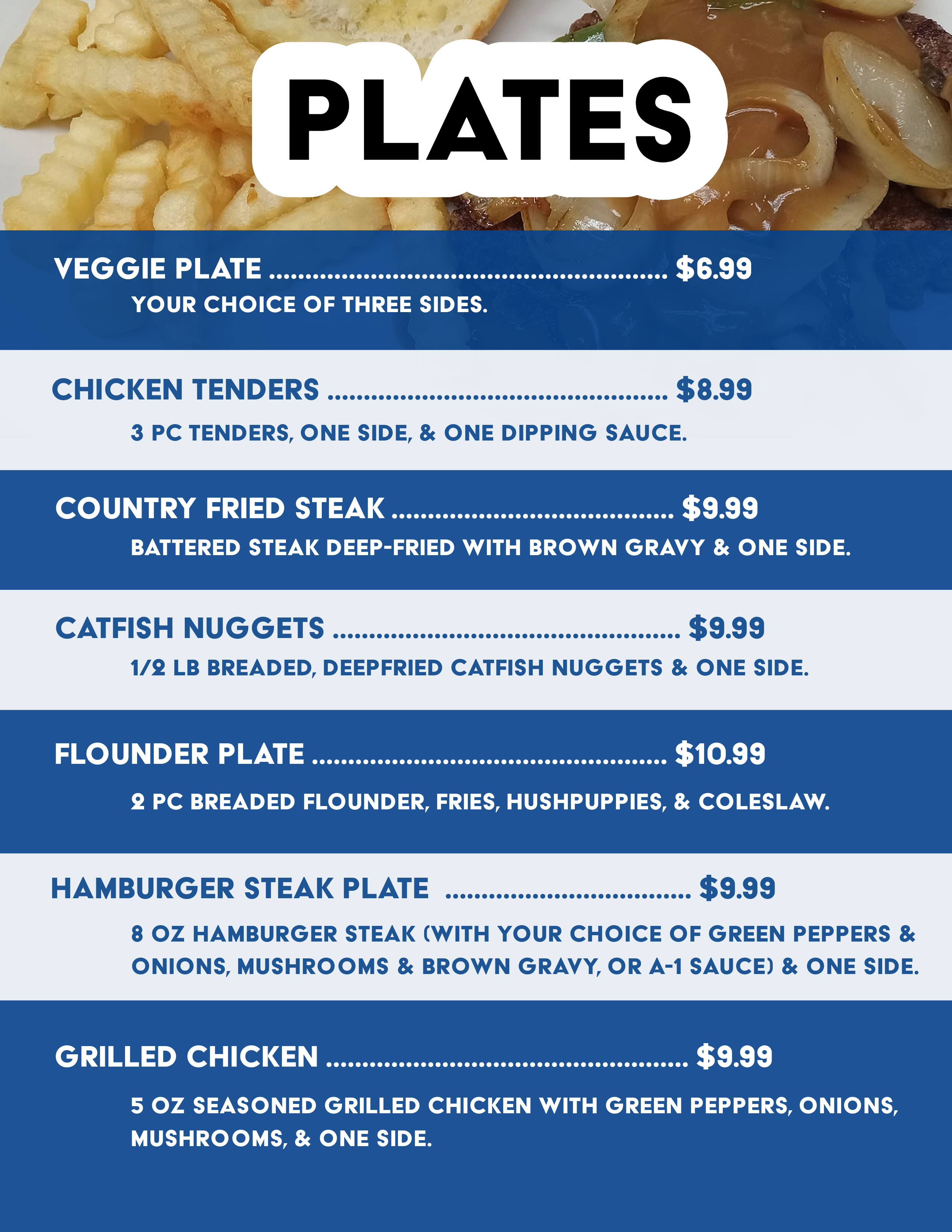 Our Menu – Stretch's Cafe